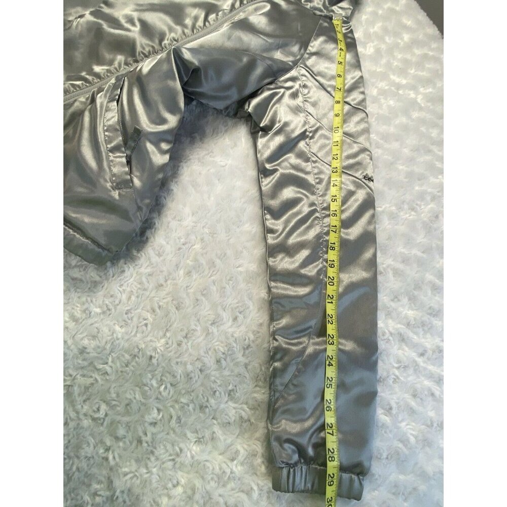 Columbia Convert Boardwear Jacket Women Large Gray Silver Zip Pockets Drawstring - Picture 6 of 15